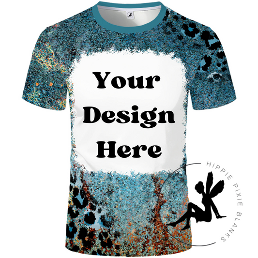 Turquoise Rustic Cowhide Limited Edition Faux Bleach Tee