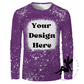 Purple Faux Bleach Long Sleeve