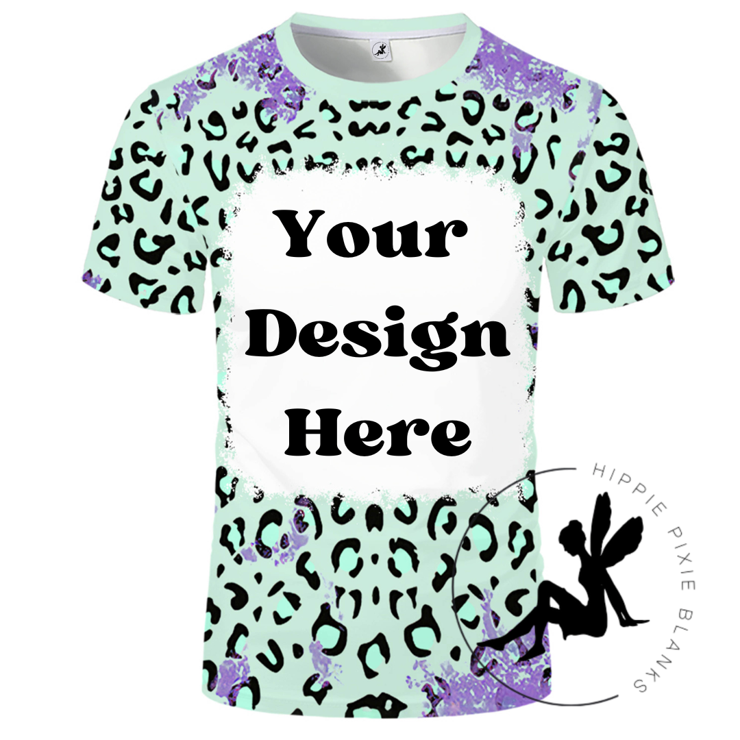 Mermaid Cheetah Limited Edition  Faux Bleach Tee