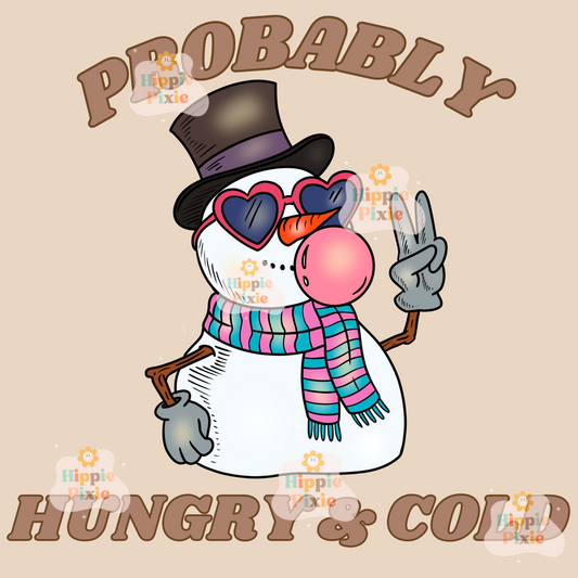 Hungry And Cold Snowman