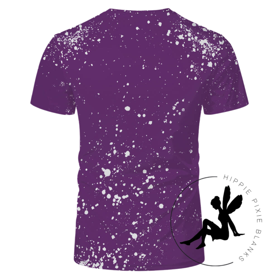 Purple Faux Bleach Tee